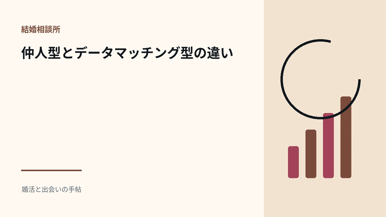 仲人型とデータマッチング型の違いのアイキャッチ